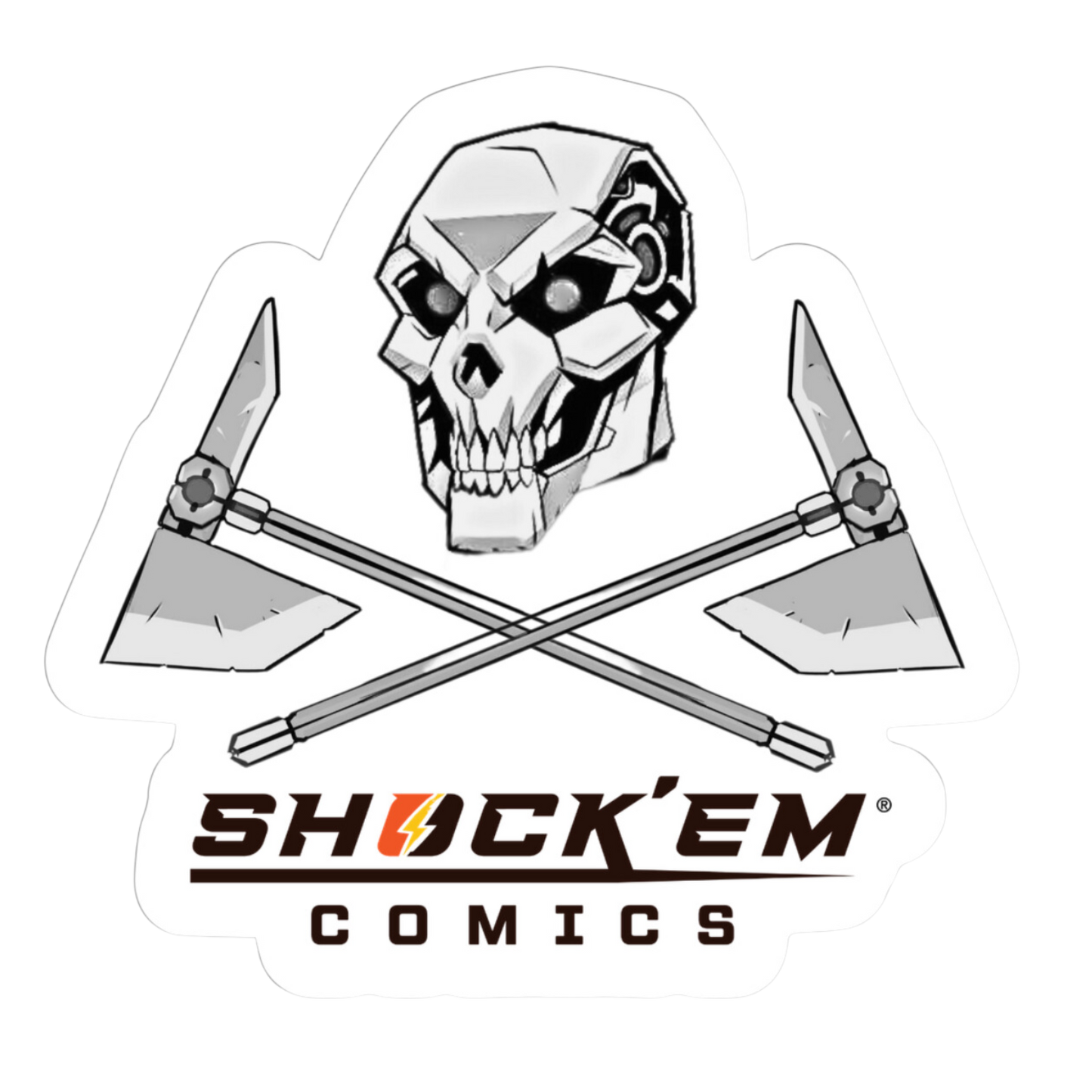 Deadhead Skull & Cross Axes Sticker